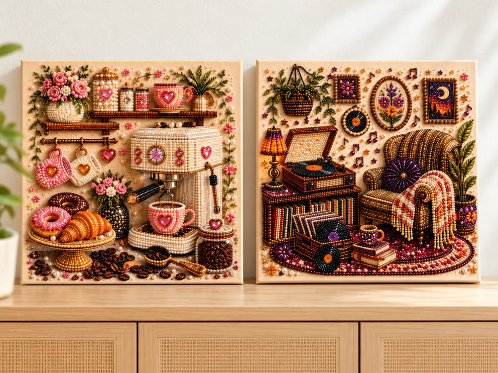 Blush Coffee Corner + Retro Record Room