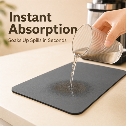 Absorbent Coffee Bar Mat for Countertop