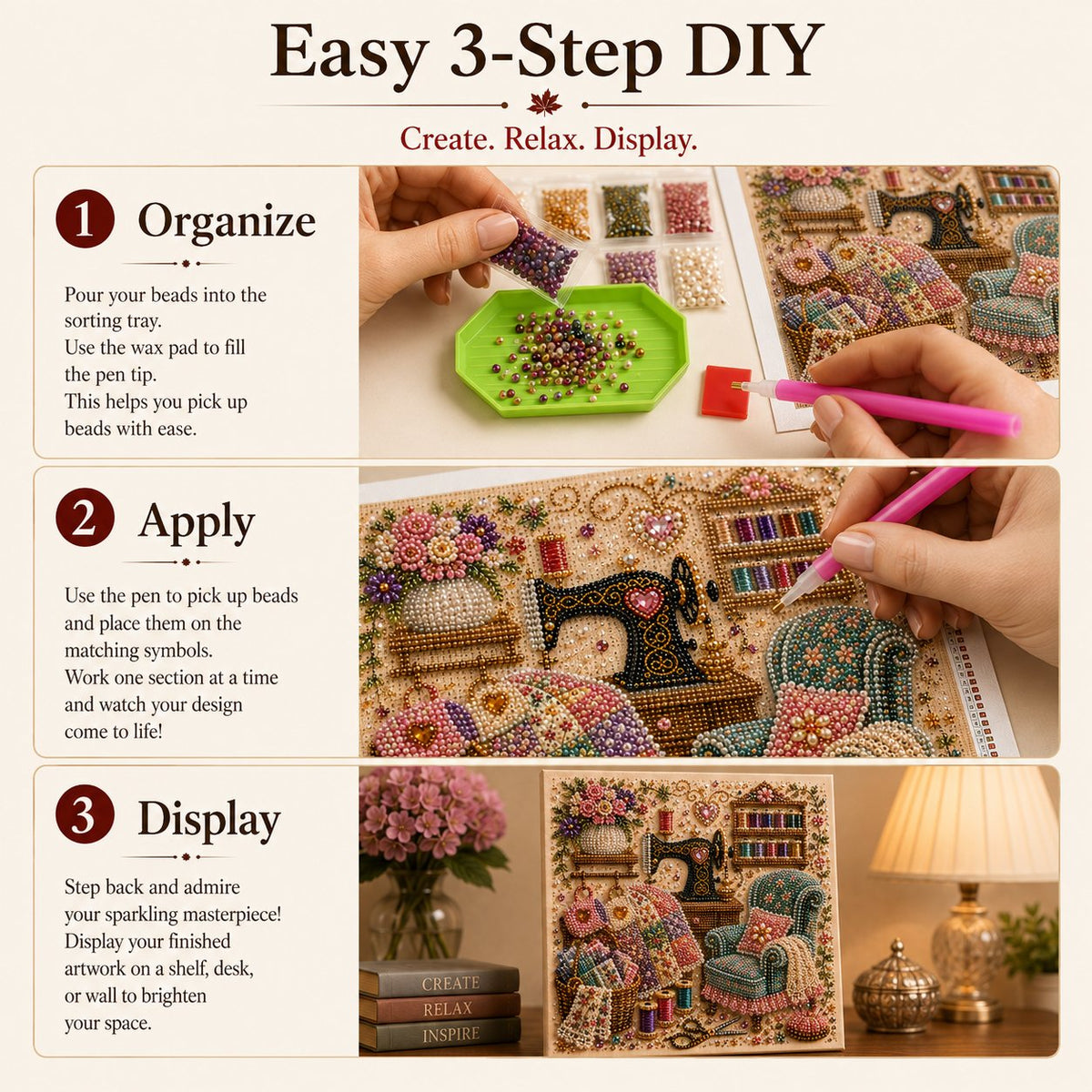 🔥Last Day Buy 1 Get 1 Free $24.97 Each🔥Almost Gone-💥✨ Cozy Hobby Rooms 3D Diamond Art Kit