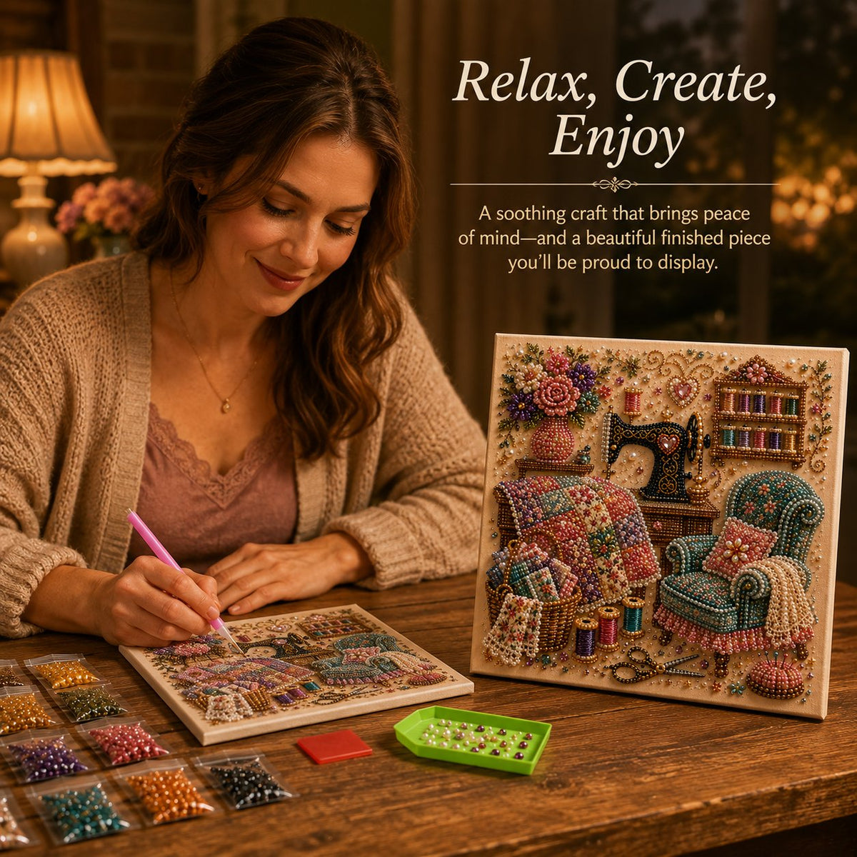 🔥Last Day Buy 1 Get 1 Free $24.97 Each🔥Almost Gone-💥✨ Cozy Hobby Rooms 3D Diamond Art Kit
