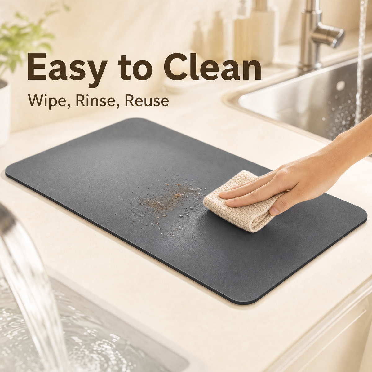 Absorbent Coffee Bar Mat for Countertop
