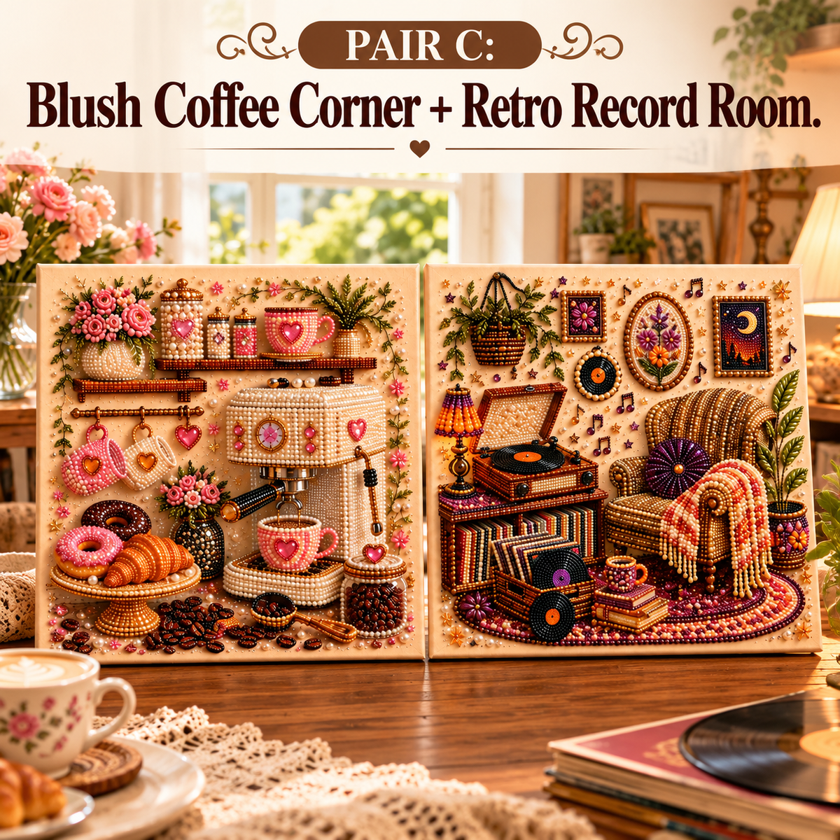 🔥 Last Day Buy 1 Get 1 Free $24.97 Each 🔥 Almost Gone -💥✨ Cozy Hobby Rooms 3D Diamond Art Kit