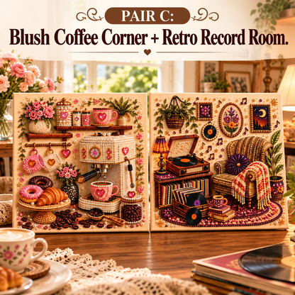 🔥 Last Day Buy 1 Get 1 Free $24.97 Each 🔥 Almost Gone -💥✨ Cozy Hobby Rooms 3D Diamond Art Kit