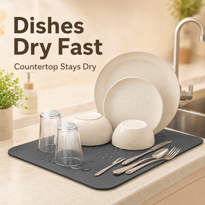 Absorbent Coffee Bar Mat for Countertop