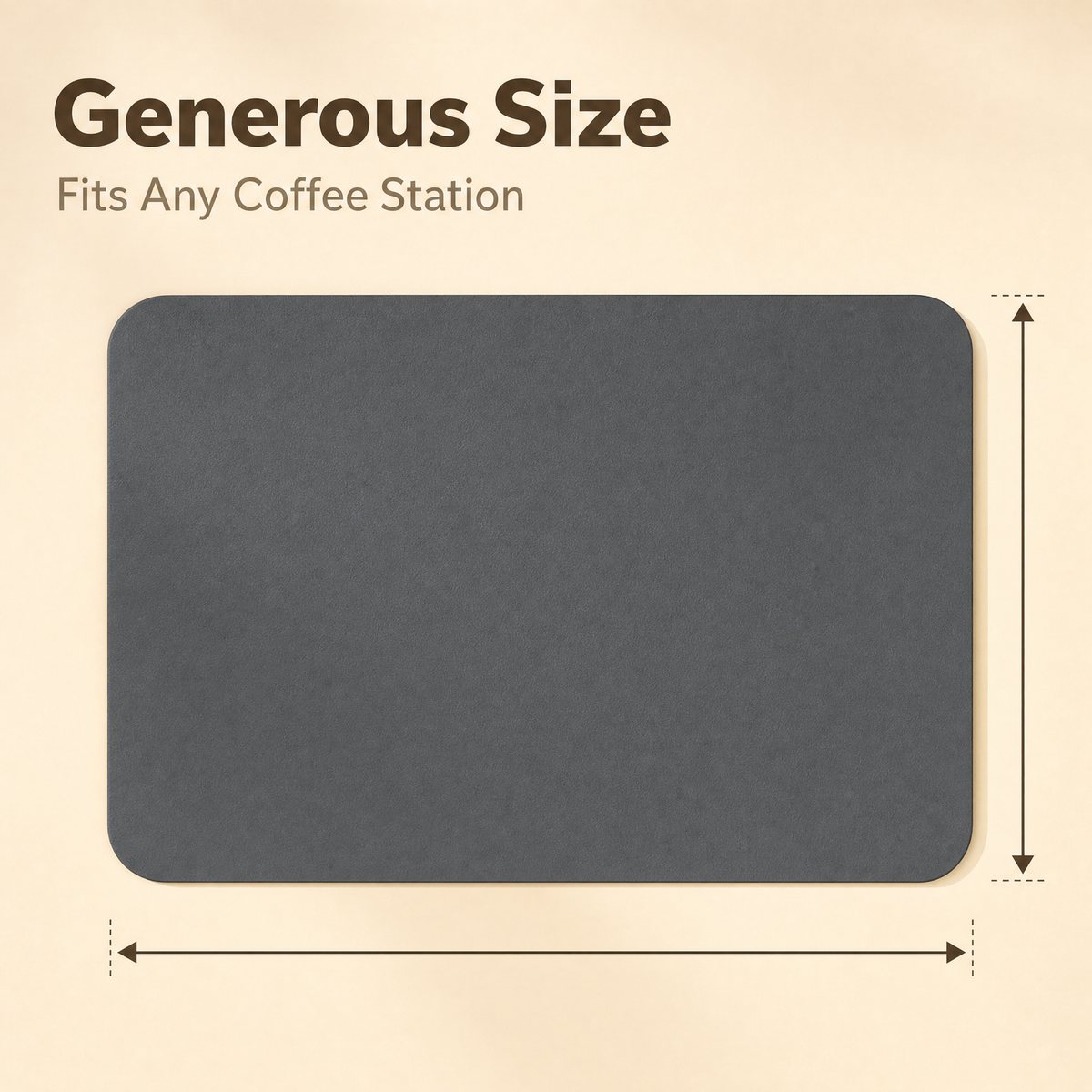 Absorbent Coffee Bar Mat for Countertop