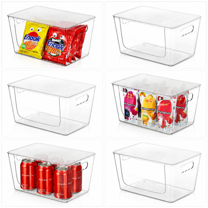 Clear Stackable Storage Bin with Open Front