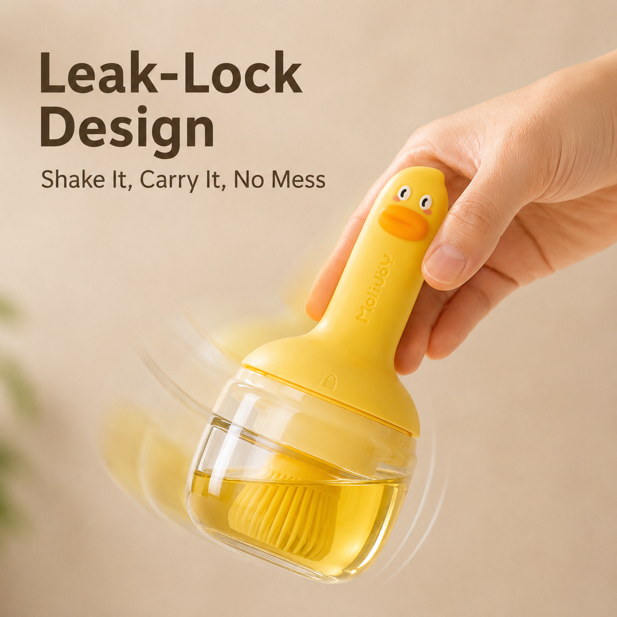 2-in-1 Oil Dispenser Bottle with Silicone Basting Brush