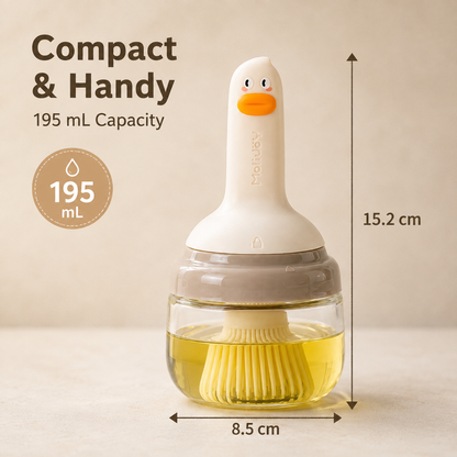 2-in-1 Oil Dispenser Bottle with Silicone Basting Brush