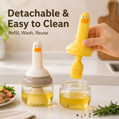 2-in-1 Oil Dispenser Bottle with Silicone Basting Brush