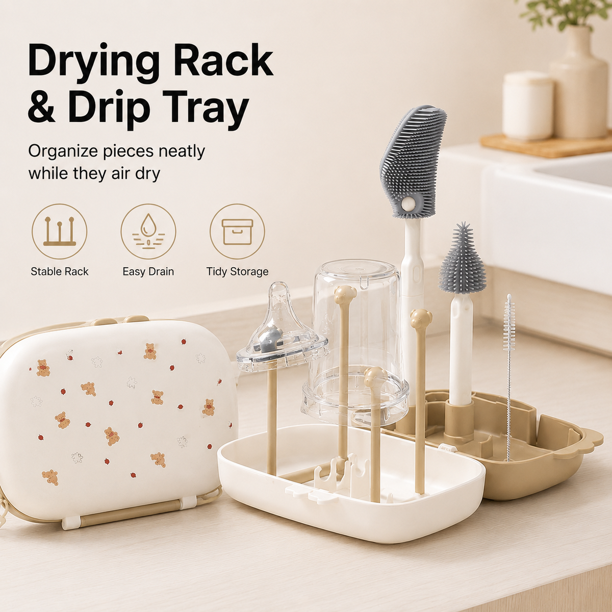 6-Piece Portable Baby Bottle Cleaning Set
