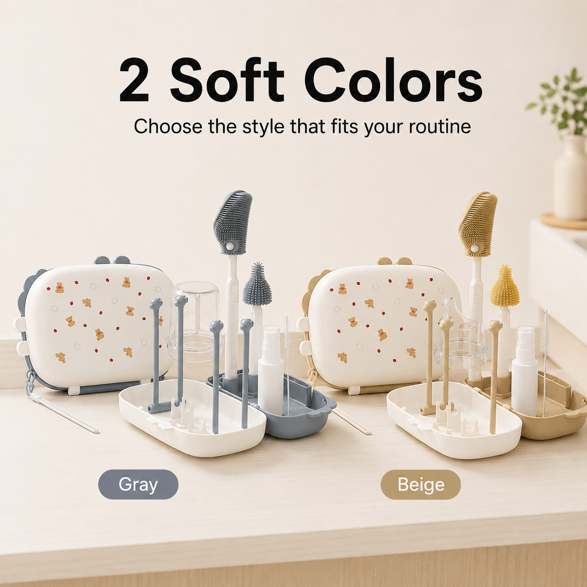 6-Piece Portable Baby Bottle Cleaning Set