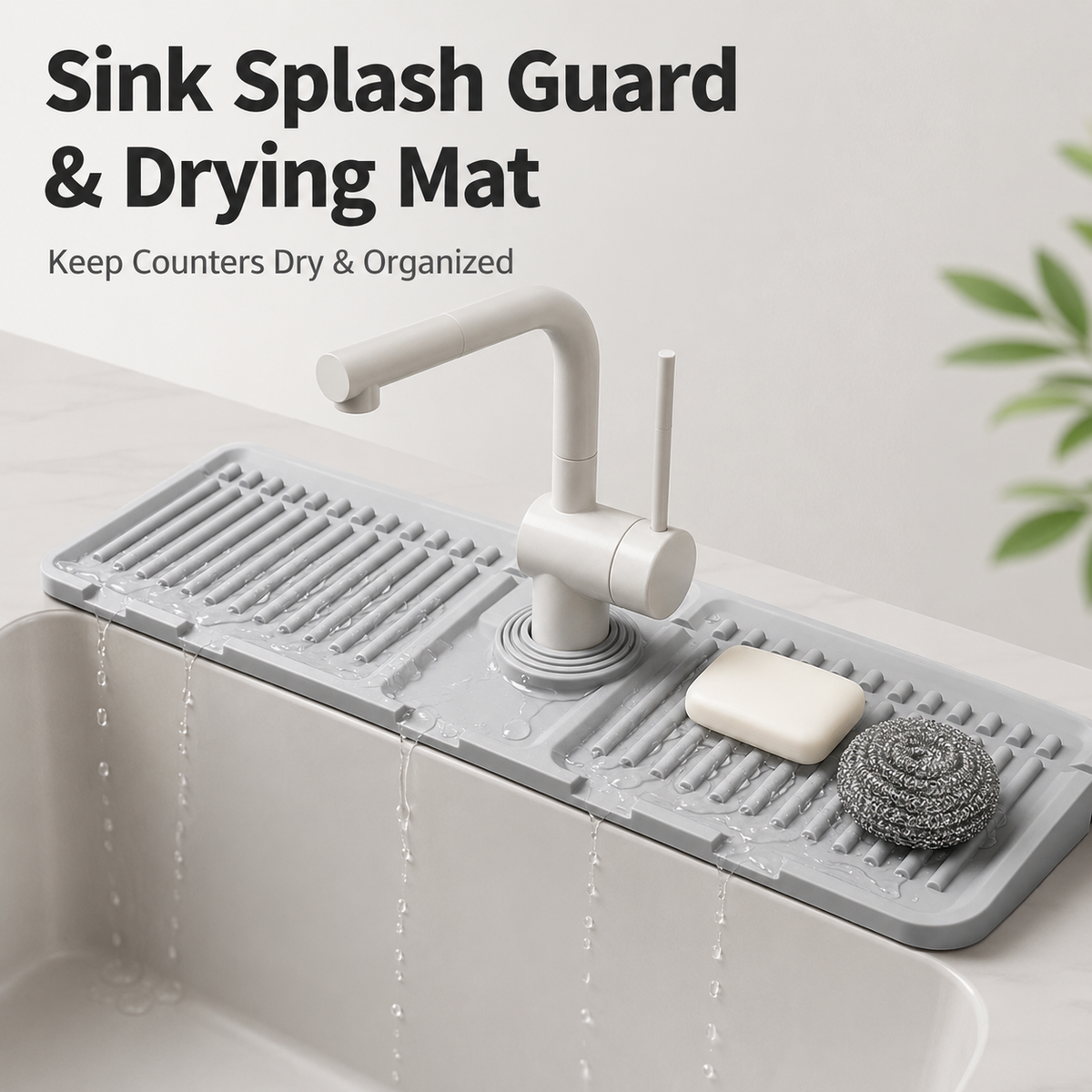 Silicone Sink Splash Guard & Drying Mat