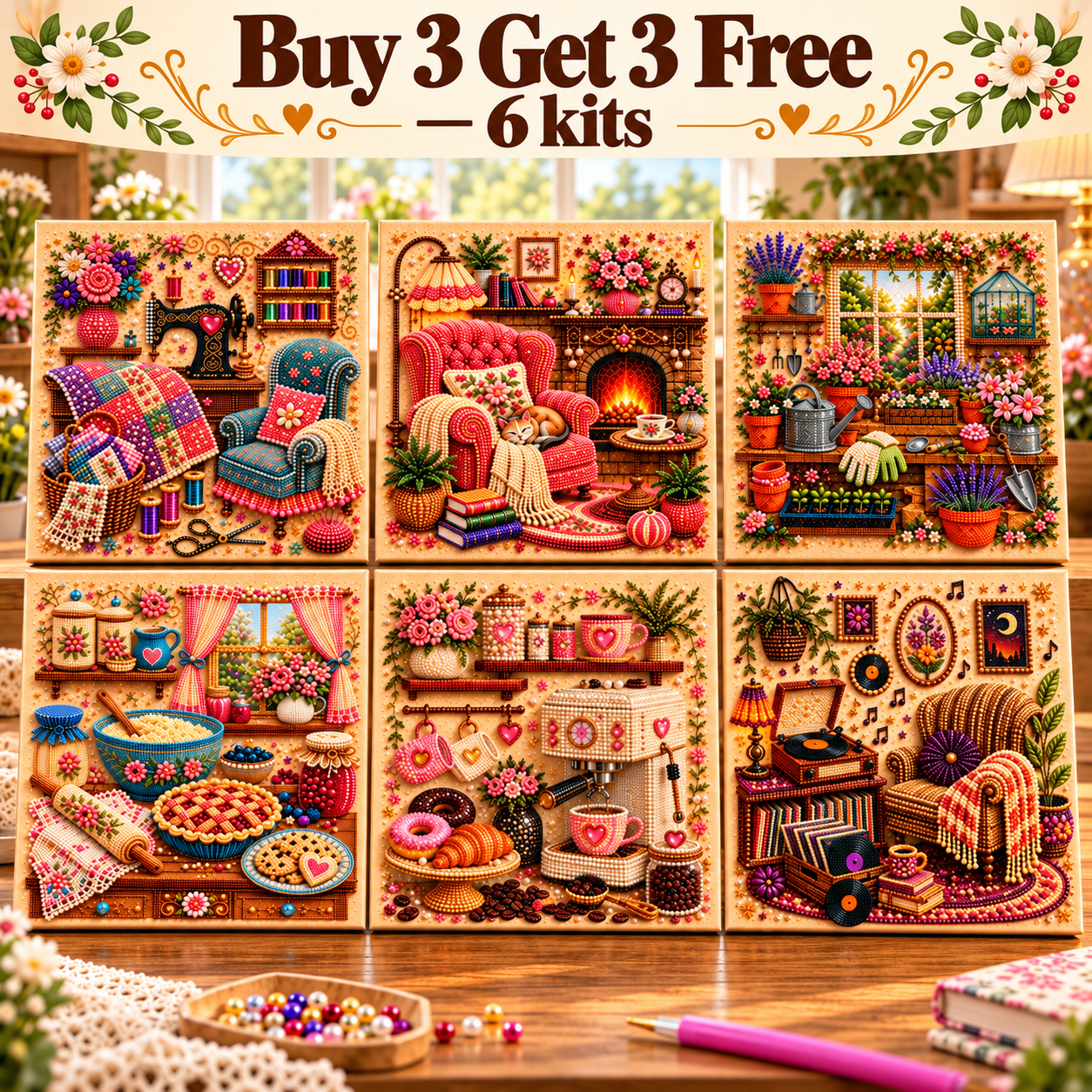 Buy 3 Get 3 Free — 6 kits / 3 pairs — $49.99 total · Free shipping