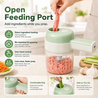 4-in-1 Handheld Electric Food Chopper