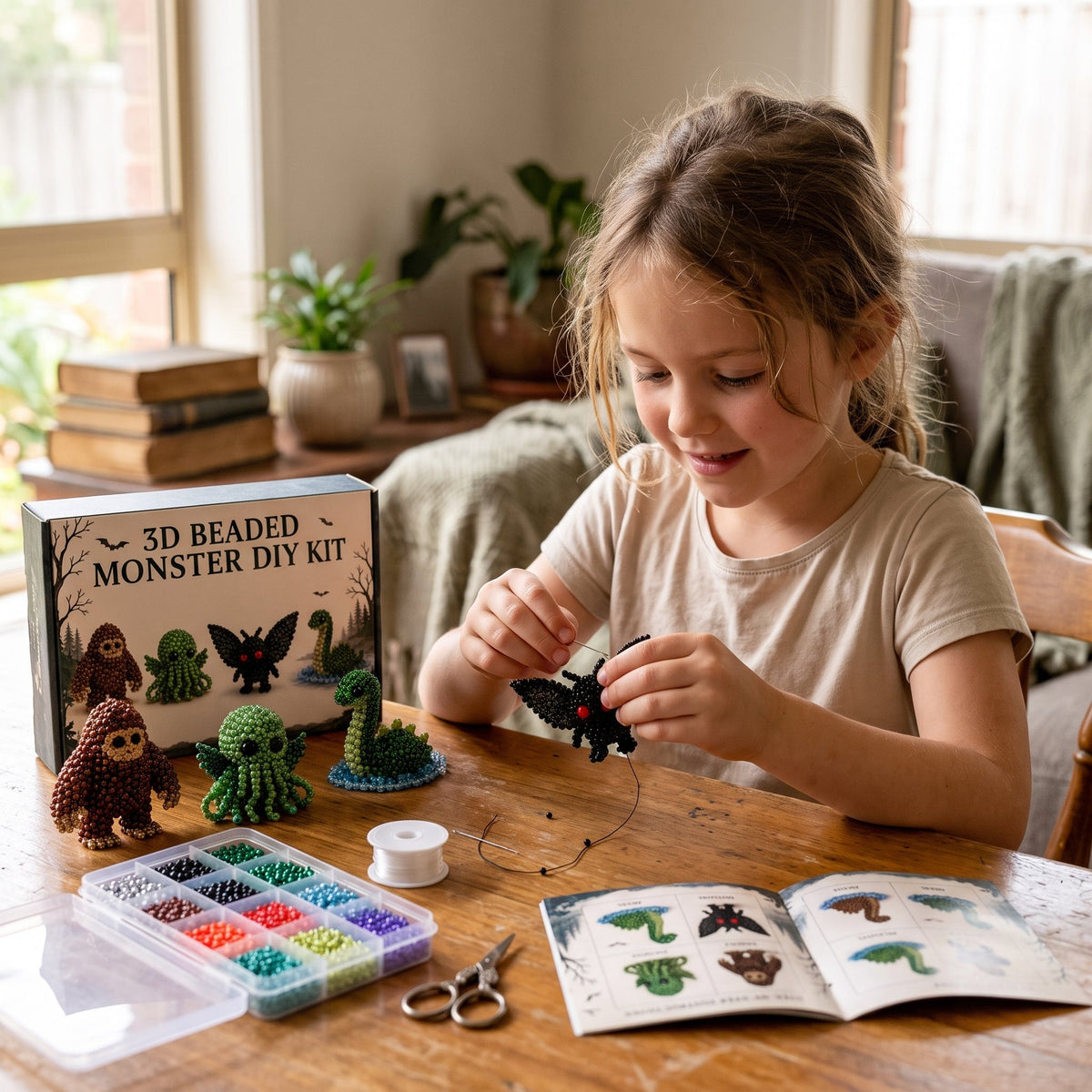 🔥HOT SALE 50% OFF🎁⚡5K+ SOLD! Almost Gone-💥✨ DIY 3D Beaded Animal Craft Kit – 8 Cute Animal Themes for Kids