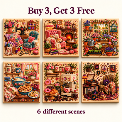 Cozy Hobby Rooms 3D Diamond Art Kit