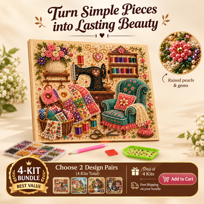 🔥 Last Day Buy 1 Get 1 Free $24.97 Each 🔥 Almost Gone -💥✨ Cozy Hobby Rooms 3D Diamond Art Kit