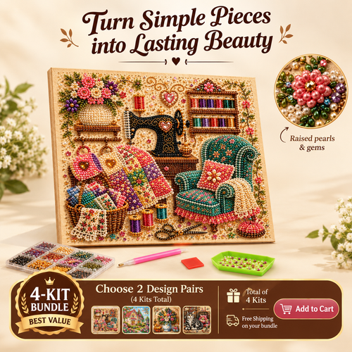 🔥 Last Day Buy 1 Get 1 Free $24.97 Each 🔥 Almost Gone -💥✨ Cozy Hobby Rooms 3D Diamond Art Kit