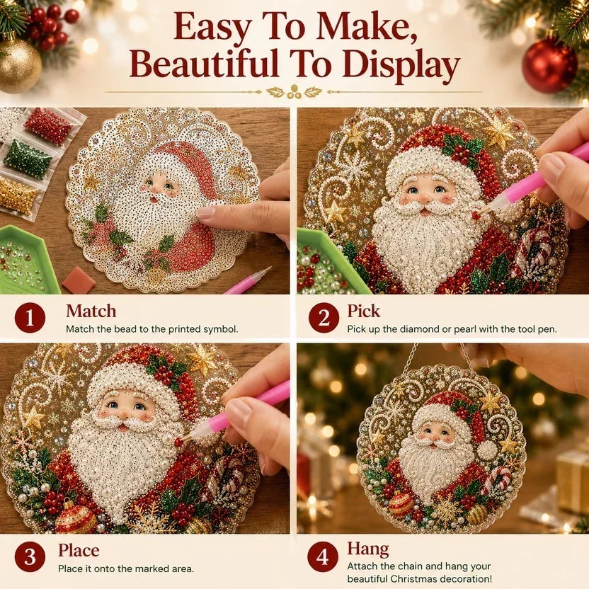 Christmas Pearl Diamond Art Hanging Ornament Kit - image 9