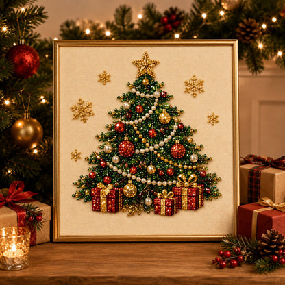 Festive Tree framed canvas kit