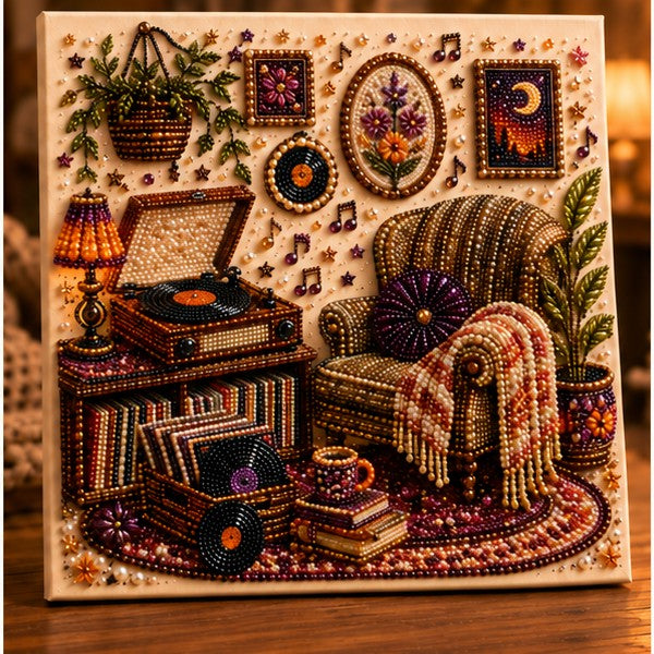 Cozy Hobby Rooms 3D Diamond Art Kit